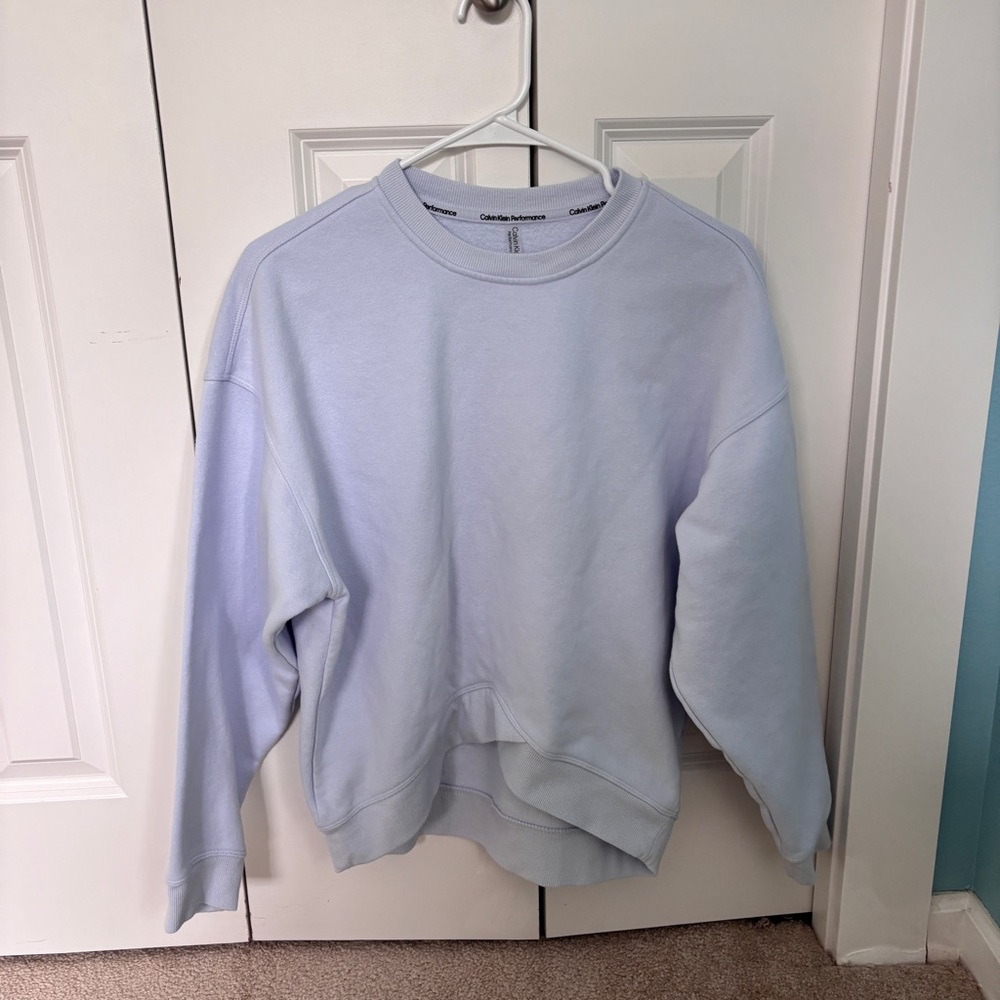 Calvin Klein Performance Sky Blue Pullover Sweatshirt Size S Small
